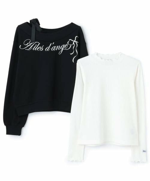 mezzo piano junior / メゾピアノジュニア スウェット | トレーナー＆Tシャツセット（オフショルダー仕様可能） | 詳細3