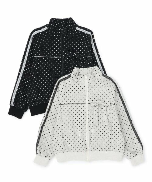 mezzo piano junior / メゾピアノジュニア ブルゾン | ドットジャカードジャケット（リボンブローチつき） | 詳細11