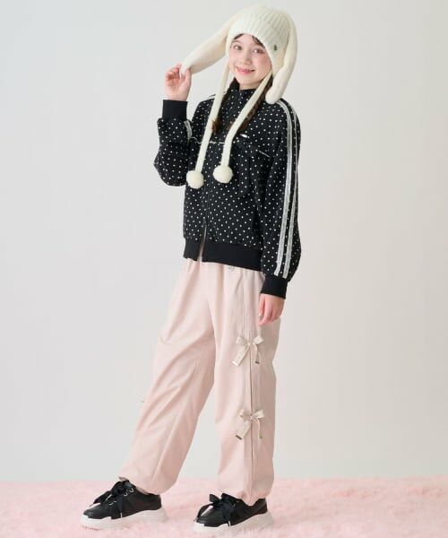 mezzo piano junior / メゾピアノジュニア ブルゾン | ドットジャカードジャケット（リボンブローチつき） | 詳細17