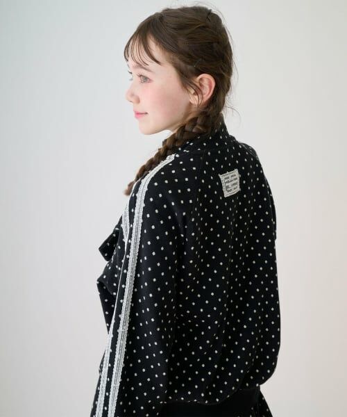 mezzo piano junior / メゾピアノジュニア ブルゾン | ドットジャカードジャケット（リボンブローチつき） | 詳細19