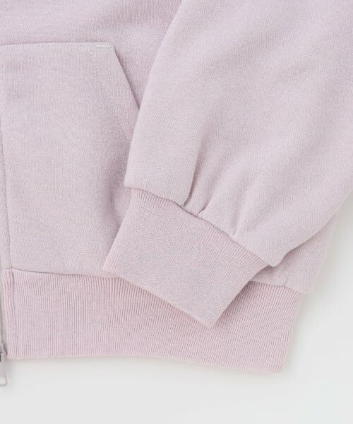 mezzo piano junior / メゾピアノジュニア パーカー | フェイクファーつきラメ裏毛ジップパーカ | 詳細7