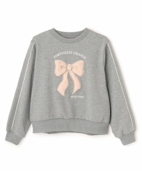 mezzo piano junior / メゾピアノジュニア スウェット | リボンアップリケトレーナー | 詳細10