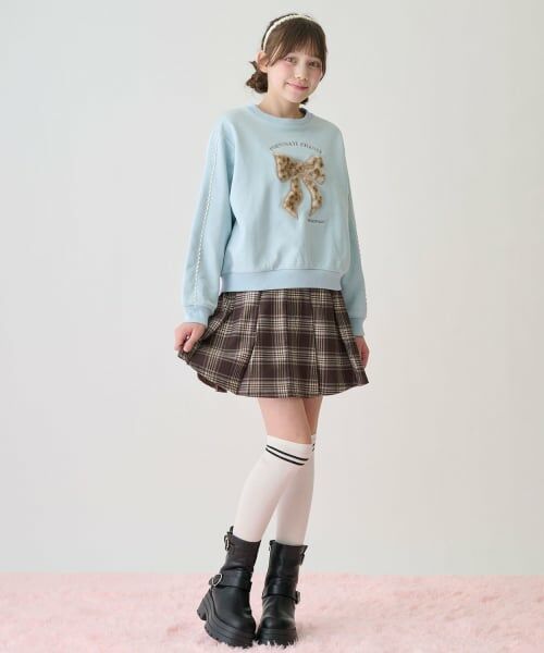 mezzo piano junior / メゾピアノジュニア スウェット | リボンアップリケトレーナー | 詳細16