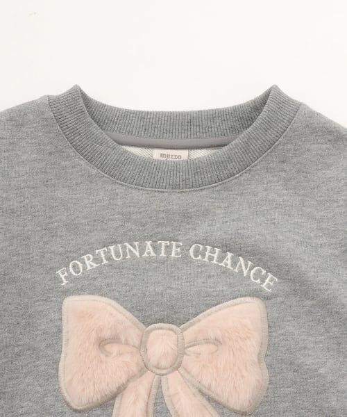 mezzo piano junior / メゾピアノジュニア スウェット | リボンアップリケトレーナー | 詳細2