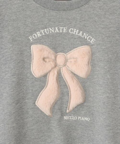 mezzo piano junior / メゾピアノジュニア スウェット | リボンアップリケトレーナー | 詳細3