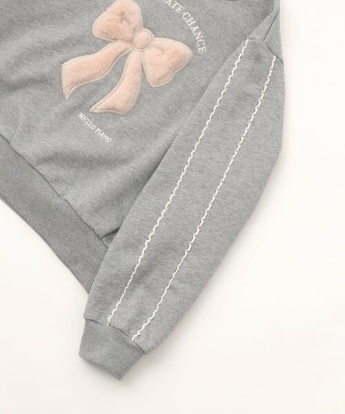 mezzo piano junior / メゾピアノジュニア スウェット | リボンアップリケトレーナー | 詳細6