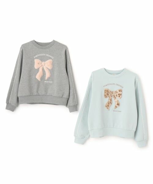 mezzo piano junior / メゾピアノジュニア スウェット | リボンアップリケトレーナー | 詳細9