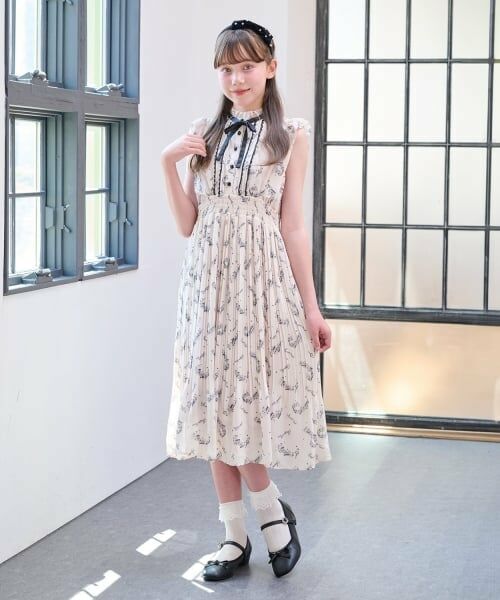 mezzo piano junior / メゾピアノジュニア ミニ丈・ひざ丈ワンピース | アソート生地プリーツワンピース♪ | 詳細15