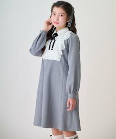 mezzo piano junior / メゾピアノジュニア ミニ丈・ひざ丈ワンピース | フリルヨークワンピース♪