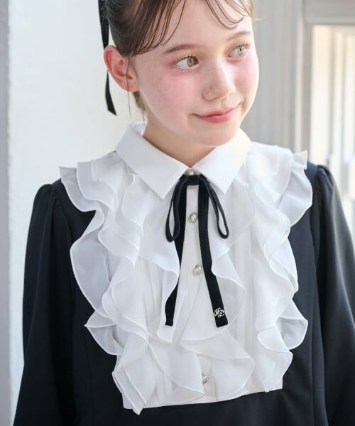 mezzo piano junior / メゾピアノジュニア ミニ丈・ひざ丈ワンピース | フリルヨークワンピース♪ | 詳細12