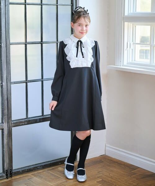 mezzo piano junior / メゾピアノジュニア ミニ丈・ひざ丈ワンピース | フリルヨークワンピース♪ | 詳細14