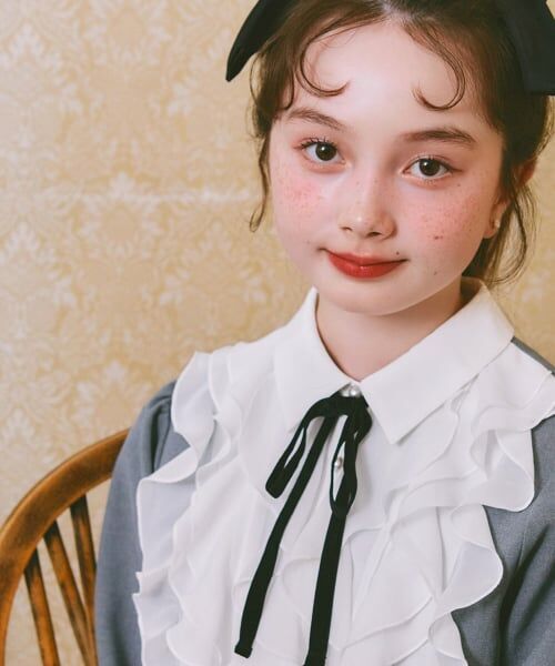 mezzo piano junior / メゾピアノジュニア ミニ丈・ひざ丈ワンピース | フリルヨークワンピース♪ | 詳細15