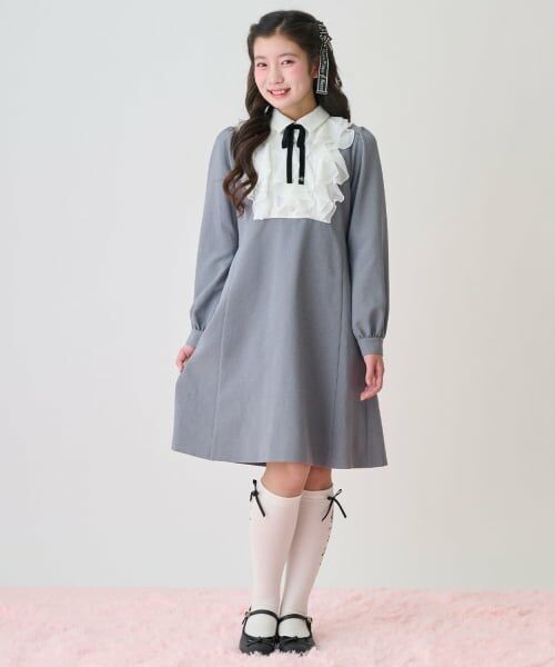 mezzo piano junior / メゾピアノジュニア ミニ丈・ひざ丈ワンピース | フリルヨークワンピース♪ | 詳細18