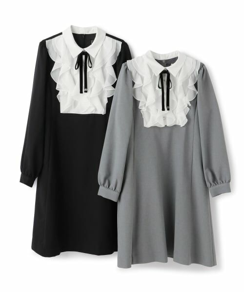 mezzo piano junior / メゾピアノジュニア ミニ丈・ひざ丈ワンピース | フリルヨークワンピース♪ | 詳細9