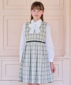 mezzo piano junior / メゾピアノジュニア ミニ丈・ひざ丈ワンピース | ツイードジャンパースカート♪