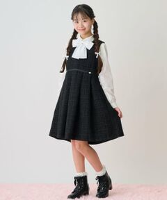 mezzo piano junior / メゾピアノジュニア ミニ丈・ひざ丈ワンピース | ツイードジャンパースカート♪