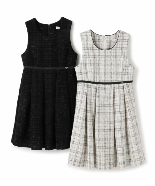 mezzo piano junior / メゾピアノジュニア ミニ丈・ひざ丈ワンピース | ツイードジャンパースカート♪ | 詳細10