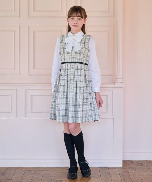mezzo piano junior / メゾピアノジュニア ミニ丈・ひざ丈ワンピース | ツイードジャンパースカート♪ | 詳細15