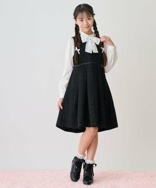 mezzo piano junior / メゾピアノジュニア ミニ丈・ひざ丈ワンピース | ツイードジャンパースカート♪ | 詳細16