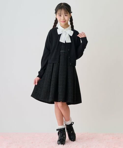 mezzo piano junior / メゾピアノジュニア ミニ丈・ひざ丈ワンピース | ツイードジャンパースカート♪ | 詳細17