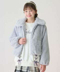 mezzo piano junior / メゾピアノジュニア ブルゾン | ふわふわフェイクファーブルゾン