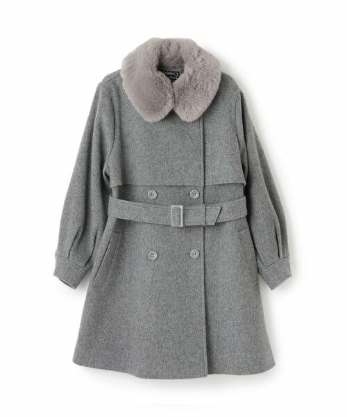 mezzo piano junior / メゾピアノジュニア その他アウター | フェイクファー衿つきミドルコート | 詳細14