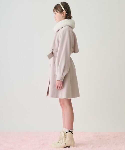 mezzo piano junior / メゾピアノジュニア その他アウター | フェイクファー衿つきミドルコート | 詳細16