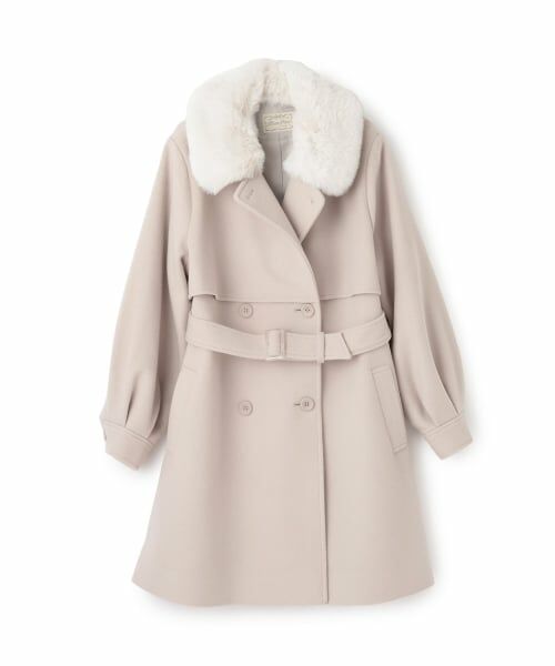 mezzo piano junior / メゾピアノジュニア その他アウター | フェイクファー衿つきミドルコート | 詳細3