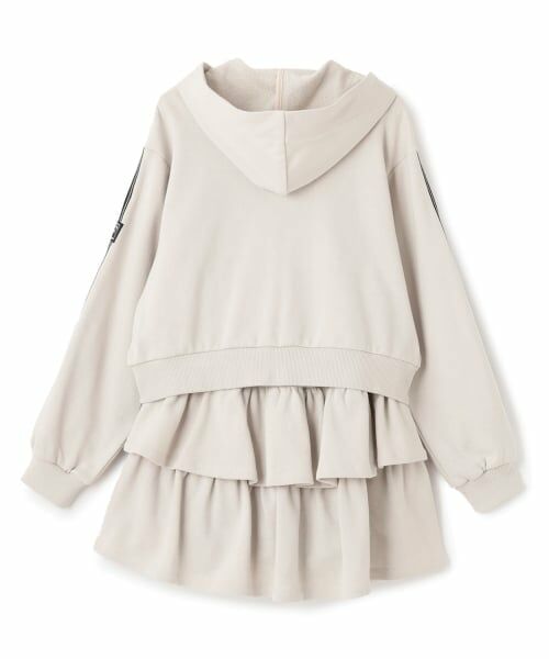 mezzo piano junior / メゾピアノジュニア パーカー | スポーティーラインジップパーカ＆スカパンセットアップ | 詳細1