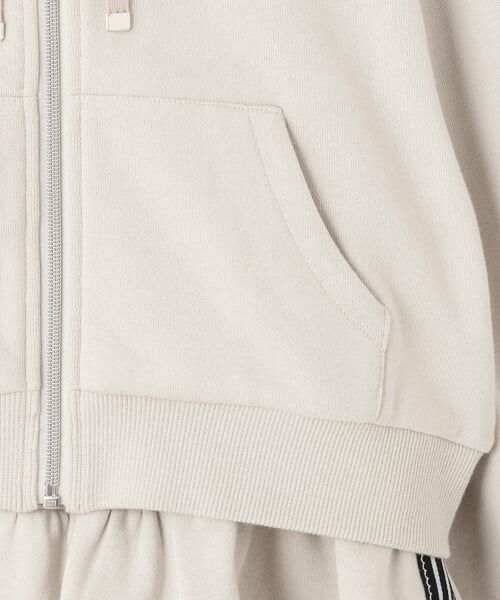 mezzo piano junior / メゾピアノジュニア パーカー | スポーティーラインジップパーカ＆スカパンセットアップ | 詳細5