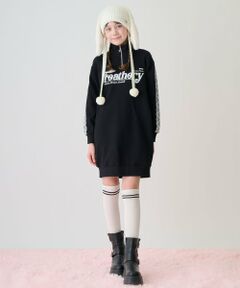 mezzo piano junior / メゾピアノジュニア ミニ丈・ひざ丈ワンピース | ハーフジップワンピース