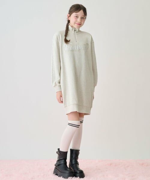 mezzo piano junior / メゾピアノジュニア ミニ丈・ひざ丈ワンピース | ハーフジップワンピース | 詳細13