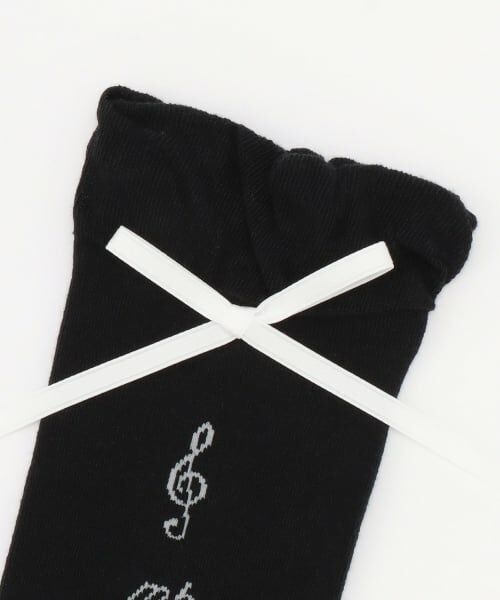 mezzo piano junior / メゾピアノジュニア ソックス | 音符＆リボンハイソックス♪ | 詳細1
