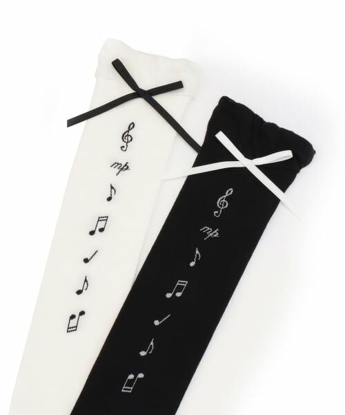 mezzo piano junior / メゾピアノジュニア ソックス | 音符＆リボンハイソックス♪ | 詳細3