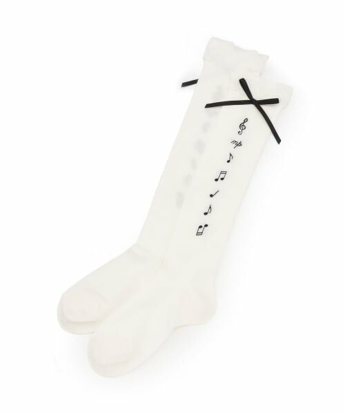 mezzo piano junior / メゾピアノジュニア ソックス | 音符＆リボンハイソックス♪ | 詳細4