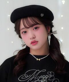 mezzo piano junior / メゾピアノジュニア ハンチング・キャスケット・ベレー帽 | ベロアリボンベレー帽