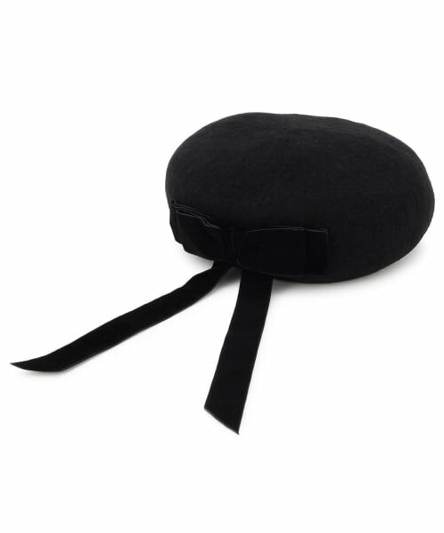mezzo piano junior / メゾピアノジュニア ハンチング・キャスケット・ベレー帽 | ベロアリボンベレー帽 | 詳細1