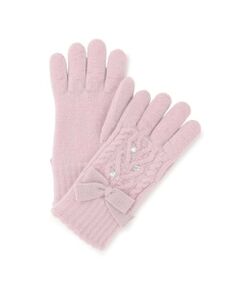 mezzo piano junior / メゾピアノジュニア 手袋 | 裏起毛リボン手袋