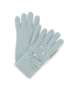mezzo piano junior / メゾピアノジュニア 手袋 | 裏起毛リボン手袋