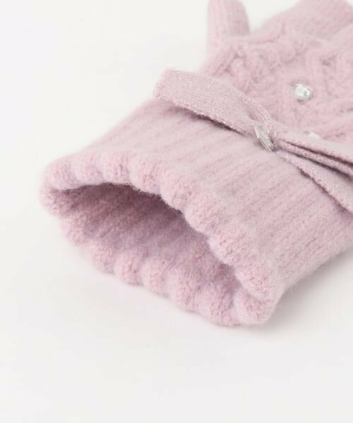 mezzo piano junior / メゾピアノジュニア 手袋 | 裏起毛リボン手袋 | 詳細2