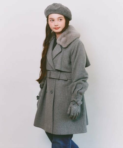 mezzo piano junior / メゾピアノジュニア 手袋 | 裏起毛リボン手袋 | 詳細5