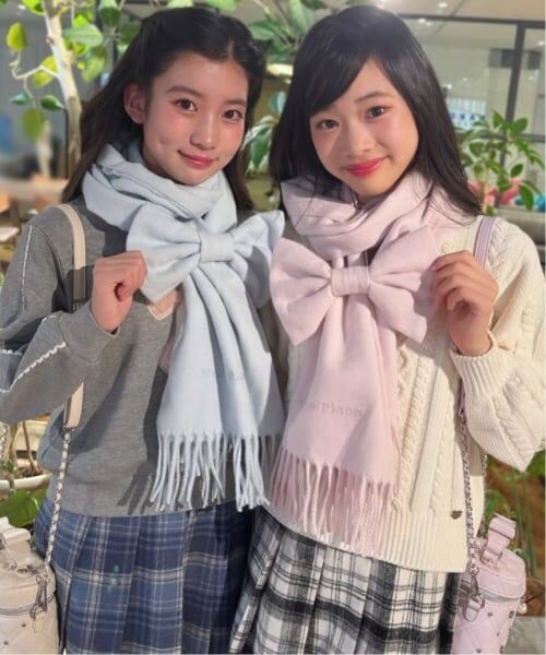 mezzo piano junior / メゾピアノジュニア マフラー・ショール・スヌード・ストール | リボンシュシュつきマフラー | 詳細10