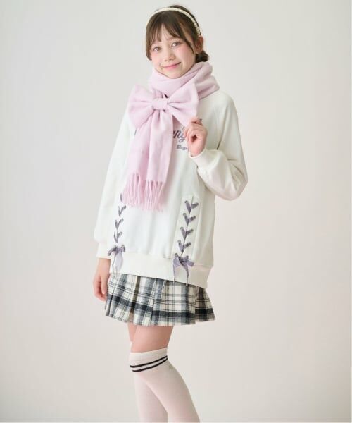 mezzo piano junior / メゾピアノジュニア マフラー・ショール・スヌード・ストール | リボンシュシュつきマフラー | 詳細7