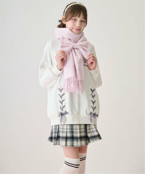 mezzo piano junior / メゾピアノジュニア マフラー・ショール・スヌード・ストール | リボンシュシュつきマフラー | 詳細8