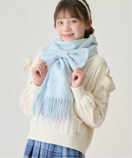 mezzo piano junior / メゾピアノジュニア マフラー・ショール・スヌード・ストール | リボンシュシュつきマフラー | 詳細9