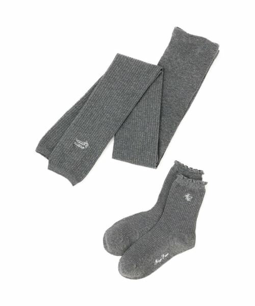 mezzo piano junior / メゾピアノジュニア ストッキング・タイツ・その他 | 3WAYタイツ（チャコール）