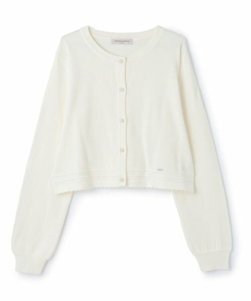 mezzo piano junior / メゾピアノジュニア カーディガン・ボレロ | ショート丈カーディガン（オフ ホワイト）