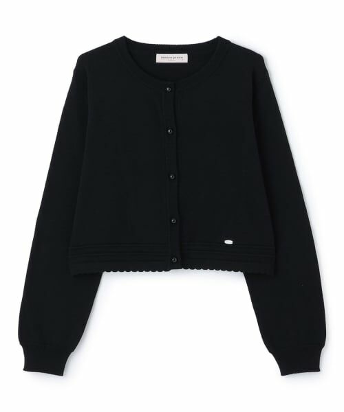 mezzo piano junior / メゾピアノジュニア カーディガン・ボレロ | ショート丈カーディガン（黒）