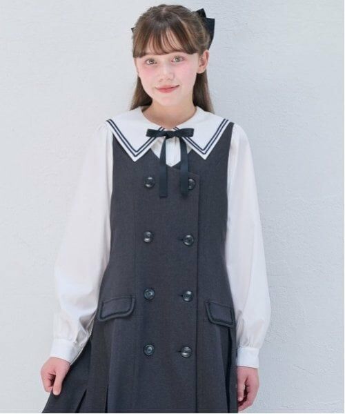 mezzo piano junior / メゾピアノジュニア シャツ・ブラウス | セーラーブラウス（白）