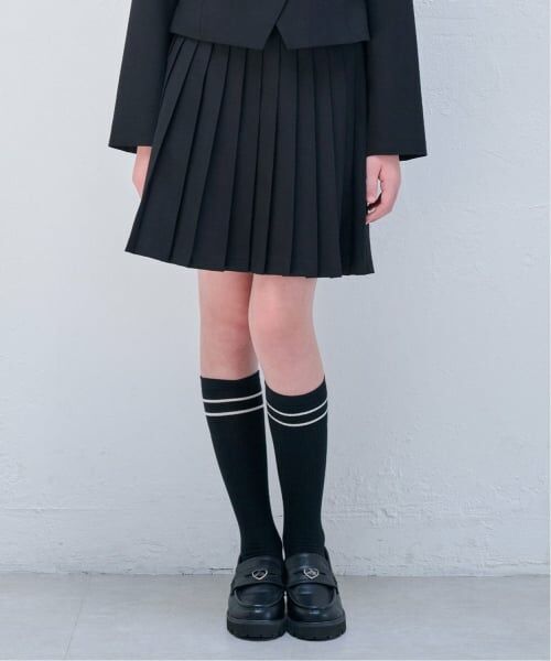 mezzo piano junior / メゾピアノジュニア スラックス・ドレスパンツ | 細プリーツスカパン（黒）